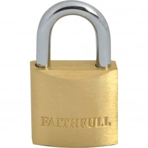 Image of Faithfull Brass Padlock 25mm Standard