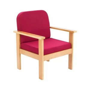 Image of TC Office Juplo Wooden Reception Arm Chair, Claret