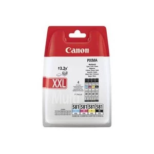 Image of Canon CLI581XXL Black and Tri Colour Ink Cartridge