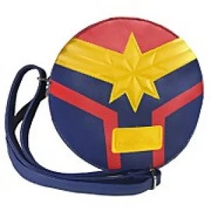 Image of Marvel Captain Marvel Faux Leather Shoulder Bag - Blue