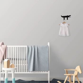 Image of Crocodile - Black Metal Wall Hook