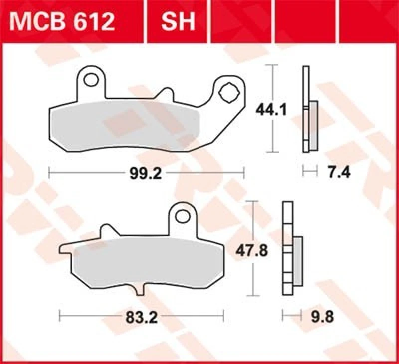 Image of TRW MCB612 Brake pad set Brake Pad Set,disc brake (402)