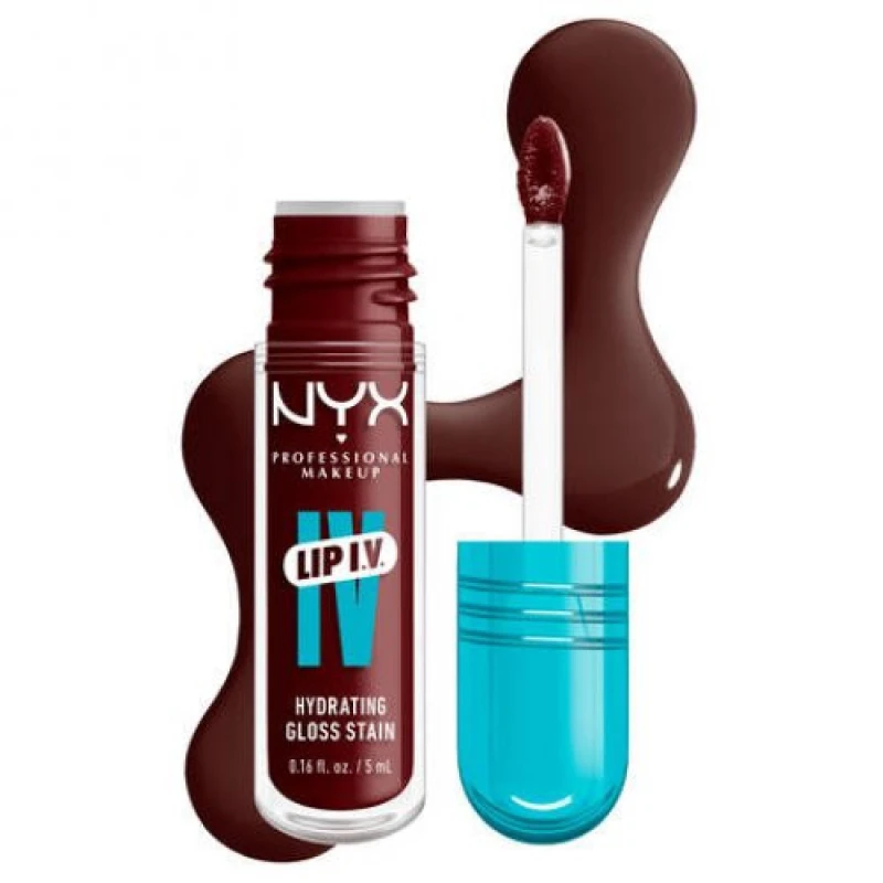 Image of NYX Lip I.V. Hydrating Gloss Stain Water 'Bout Wine? 5 ml
