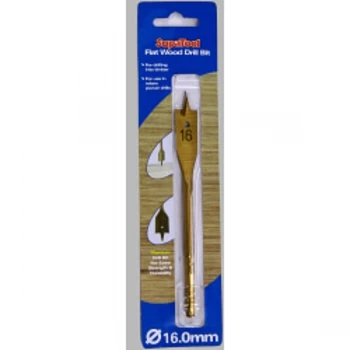 Image of SupaTool Titanium Coated Flat Wood Drill Bits 16mm