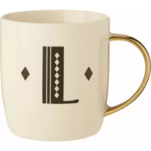 Image of Diamond Deco E Letter Monogram Large Mug Personalised Coffee Mug / Espresso Cups For Home And Office Use Cappuccino Cup For Everyday Use 9 x 9 x 12