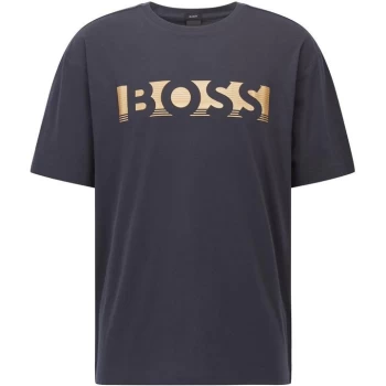Image of Boss Logo T-Shirt - Blue