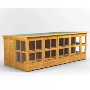Image of 18x8 Power Pent Potting Shed - Brown
