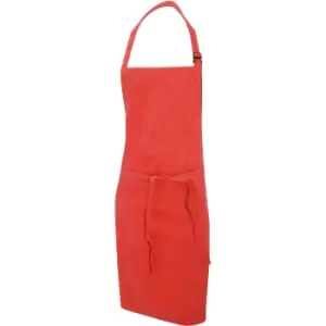 Image of Multicoloured Bib Apron 28x36ins (Pack of 2) (One Size) (Red) - Red - Dennys