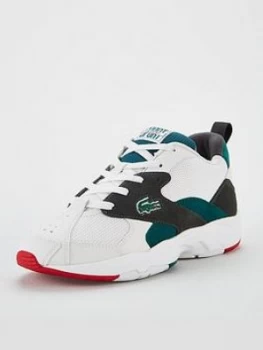 Image of Lacoste Storm 96 Colour Block Trainers - White, Size 8, Men