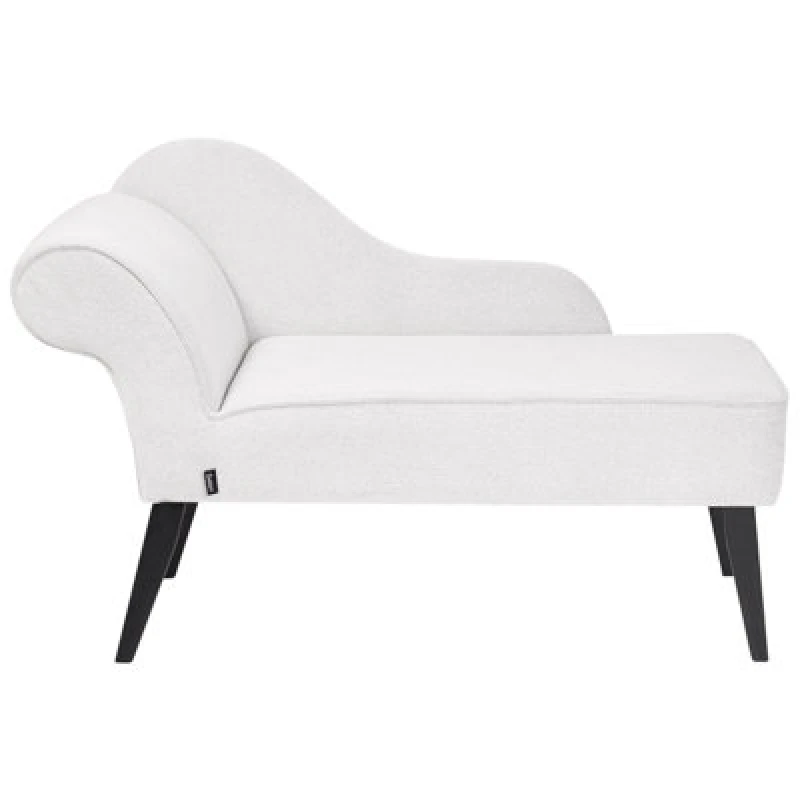 Image of Beliani Left-Hand Chaise Lounge Biarritz Fabric White