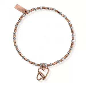 Image of ChloBo Inner Spirit Two Tone Love Heart Bracelet MBCFB573