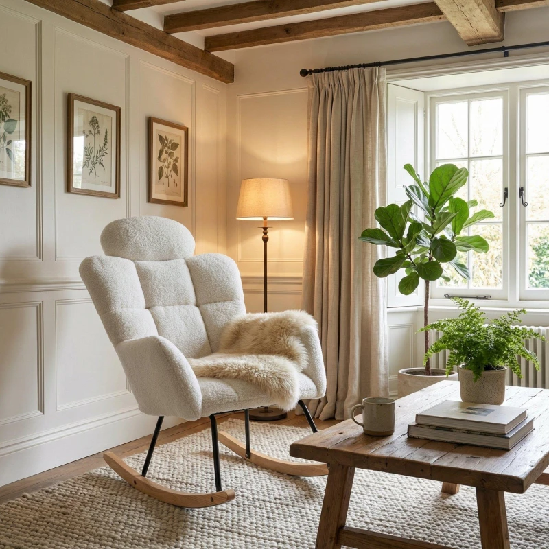 Image of Urban Meuble Modern White Accent Chair Cozy Design White unisex One Size