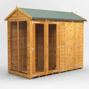Image of 8X4 Power Apex Summerhouse Combi Including 4ft Side Store