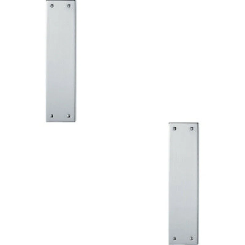 Image of Loops 2x Plain Victorian Door Finger Plate 298 x 73mm Polished Chrome Push Plate Multi
