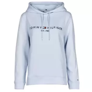 Image of Tommy Hilfiger TH ESS HILFIGER HOODIE LS womens Sweatshirt in Blue - Sizes XXL,XL