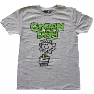 Image of Green Day - Flower Pot Unisex Medium T-Shirt - Grey