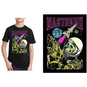 Image of Mastodon - Space Colorization Kids 7 - 8 Years T-Shirt - Black