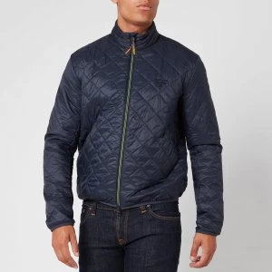 Image of Barbour Beacon Mens Karl Box Quilted Jacket - Navy - M
