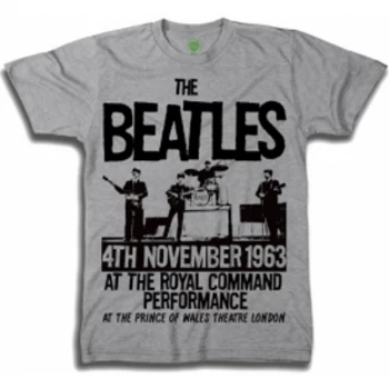 Image of The Beatles Prince of Wales Theatre Boys Grey TS: Medium