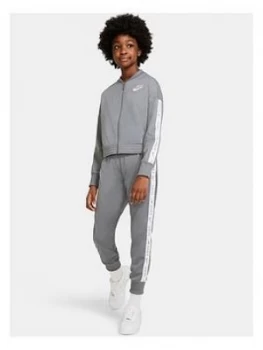 Image of Nike Girls Nsw Track Suit Tricot - Grey/White
