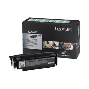 Image of Lexmark 12A7415 Black Laser Toner Ink Cartridge