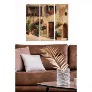 Image of MDF8351223 Multicolor Decorative MDF Painting (3 Pieces)