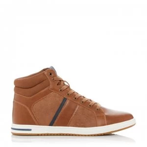 Image of Voyage Stripe Detail Hi-Top Trainers - Brown