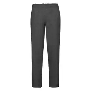 Image of Fruit Of The Loom Mens Open Hem Jog Pants / Jogging Bottoms (M) (Dark Heather)