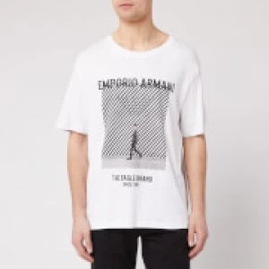 Image of Emporio Armani Logo Picture Print T-Shirt White Size M Men