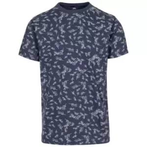 Image of Trespass Mens Orsen Leaf Print T-Shirt (XL) (Navy)