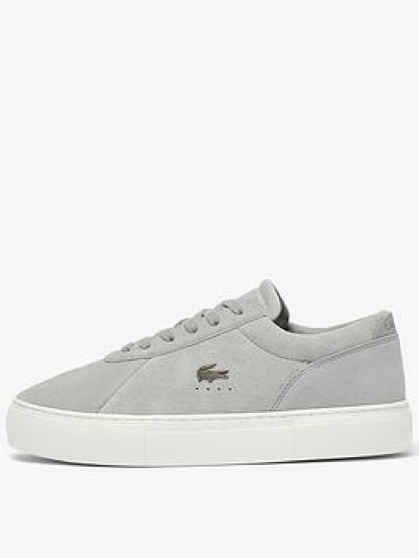 Image of Lacoste Court Set Trainers in Light Grey Light Grey UK 12 (EU 47)