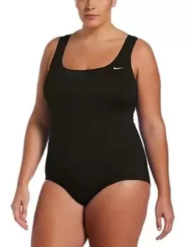 Image of Nike Curve Hydralock Crossback Swimsuit, Black, Size 22-24=2X, Women