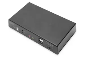 Image of Digitus KVM Switch, 2 Port, 4K30Hz, USB-C/USB/HDMI in, HDMI out,...