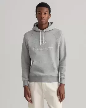 Image of GANT Men Logo Hoodie (S) Grey