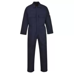 Image of Portwest Mens Bizweld Flame Retardant Coverall / Workwear (S x Long) (Navy)