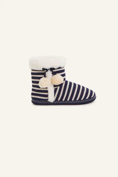 Image of Nautical Stripe Slipper Boots