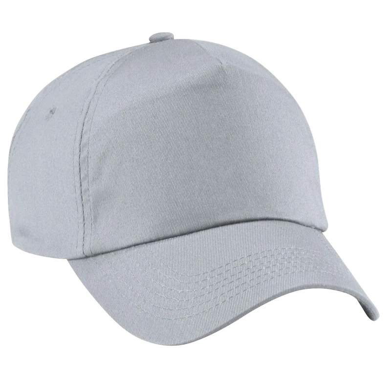 Image of Beechfield Beechfield Men Plain Original 5 Panel Baseball Cap Pack of 2 in Light Grey Light Grey One Size Male 5059269086930