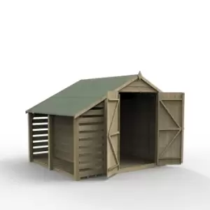 Image of Forest Garden Shed 8X6 Ft Apex Overlap Shed With Floor - Assembly Service Included