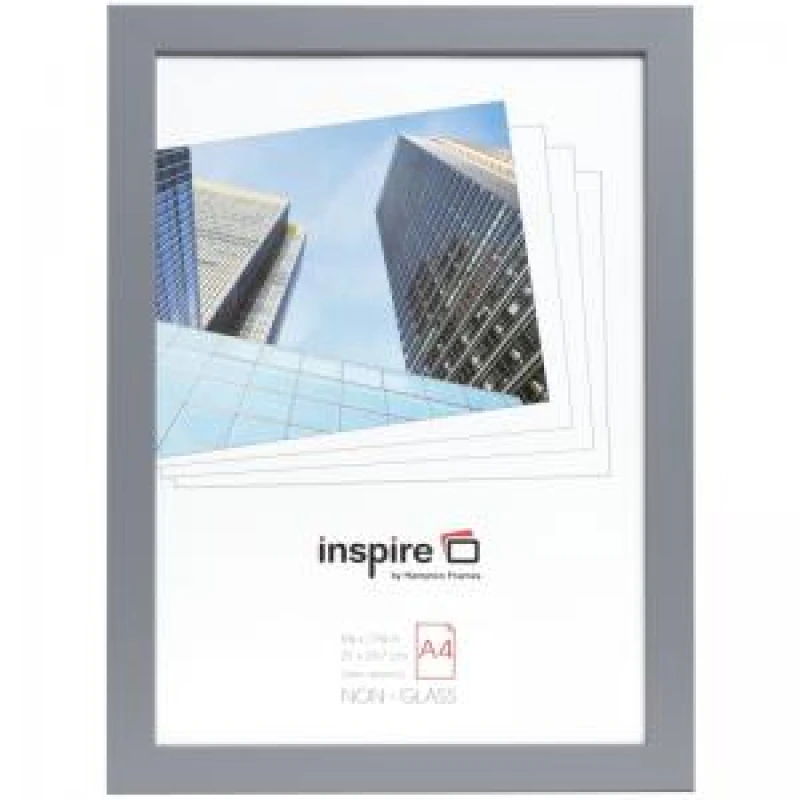 Image of Hampton Frames Zurich 2cm Wide MDF Paperwrap Certificate Frame A4 Light Grey - ZURA4GRY ZURA4GRY