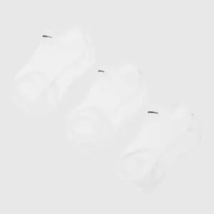 Image of Nike White & Black No Show Socks 3 Pack