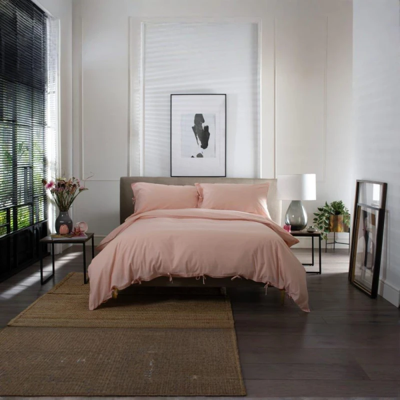 Image of The Lyndon Company Soft & Textured Duvet Covers Pink unisex Double