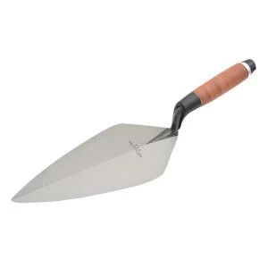Image of Marshalltown 34L Wide London Pattern Brick Trowel Leather Handle 12in
