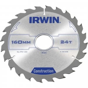 Image of Irwin Aluminium Non-Ferrous Metal Saw Blade 160mm 24T 30mm
