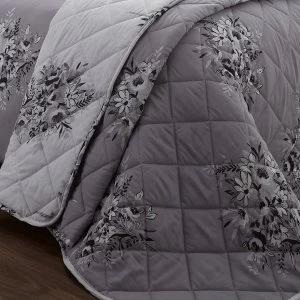 Image of Catherine Lansfield Floral Bouquet Reversible Bedspread