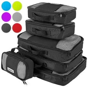 Image of Savisto Packing Cubes Suitcase Organiser 6Pcs Set Black