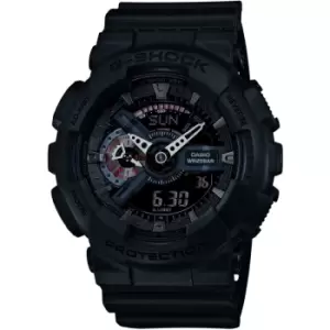 Image of Mens Casio 'G-Shock Military Black' Black and LCD Plastic/Resin Quartz Chronograph Watch