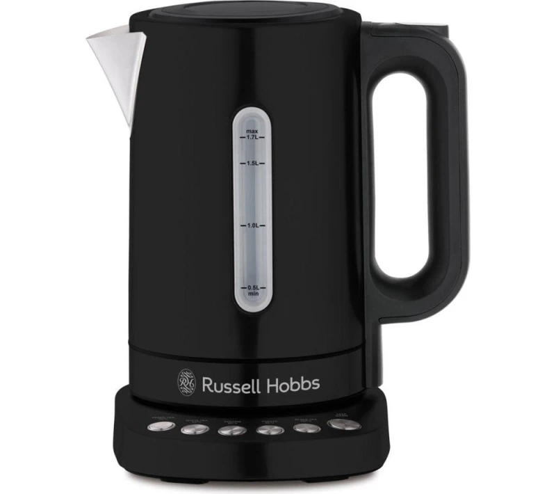 Image of Russell Hobbs Addison Temperature Control Kettle in Black One Size Unisex 5038061171334