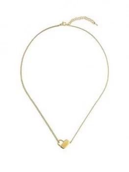Image of Boss Soulmate Gold Plated Chain And Heartlock Necklace