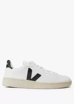 Image of Veja Mens V-10 Trainers In White Black