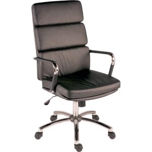 Image of Teknik Deco Faux Leather Executive Office Chair - Black